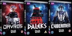 DOCTOR WHO THE MONSTER COLLECTION - DAVROS THE DALEKS THE CYBERMEN DVD covers