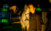 DOCTOR WHO - THE GIRL IN THE FIREPLACE - The Doctor (David Tennant) and a horse. Nice.