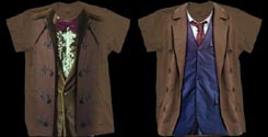 DOCTOR WHO T-SHIRT PERTWEE TENNANT VERSIONS